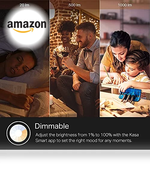 Full Color Changing Dimmable Smart WiFi Light Bulb — LED, Kasa Smart