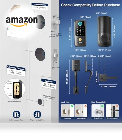 Keyless Entry Smart Lock Set — Deadbolts, hornbill