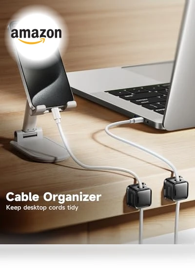 Magnetic Desk Cable Clips Organizer — Cable Organizers, smofish