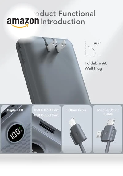 Portable Charger Power Bank 20000mAh — Chargers, VRURC