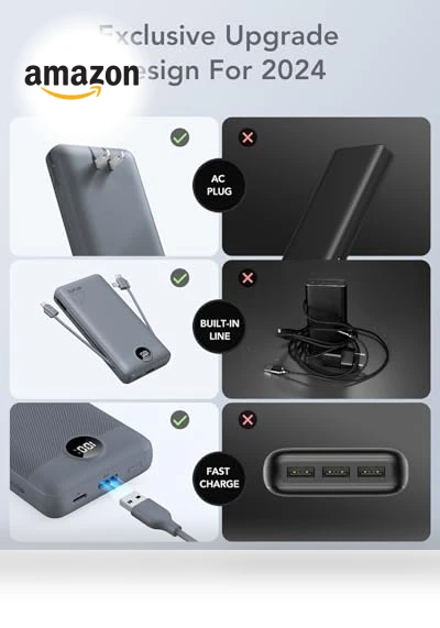 Portable Charger Power Bank 20000mAh — Chargers, VRURC