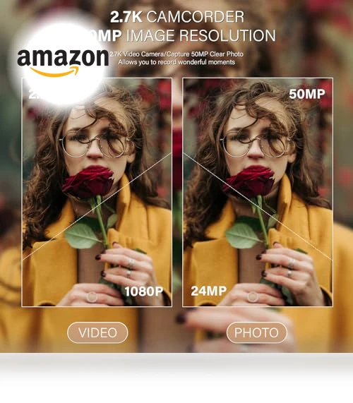QHD 2.7K 50MP Vlogging Camera — Camcorder, Muitune