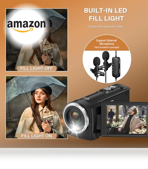 QHD 2.7K 50MP Vlogging Camera — Camcorder, Muitune