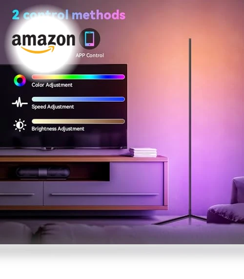 Smart Adjust RGB LED Corner Floor Lamp — Standing Lights, IOHFOI