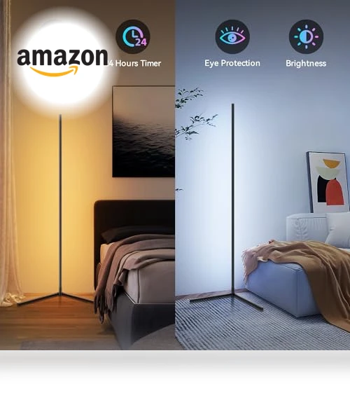 Smart Adjust RGB LED Corner Floor Lamp — Standing Lights, IOHFOI