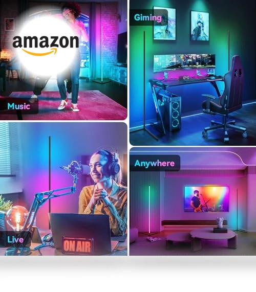 Smart Adjust RGB LED Corner Floor Lamp — Standing Lights, IOHFOI