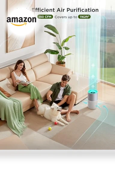 Smart Air Purifier for Homes and Large Rooms — Activated Carbon Air Purifiers, GoveeLife