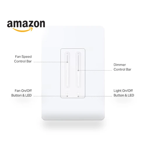 Smart Ceiling Fan Control & Dimmer Switch — Ceiling Fan Wall Controls, Kasa