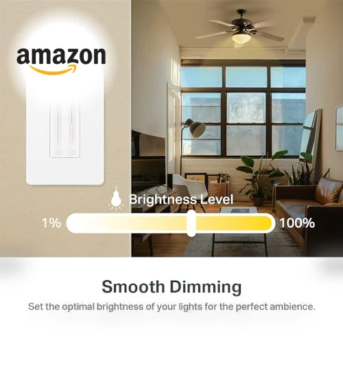 Smart Ceiling Fan Control & Dimmer Switch — Ceiling Fan Wall Controls, Kasa