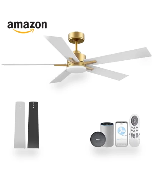 Smart Ceiling Fan with LED Lights — Ceiling Fan Wall Controls, Lorpies
