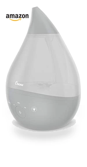 Ultrasonic Cool Mist Humidifier with Sound Machine, Night Light, Aroma Tray — Air Moisturizers, Crane