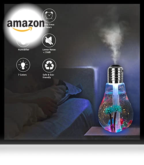 USB Air Humidifier Bulb Lamp — Air Moisturizers, CHUNGHOP