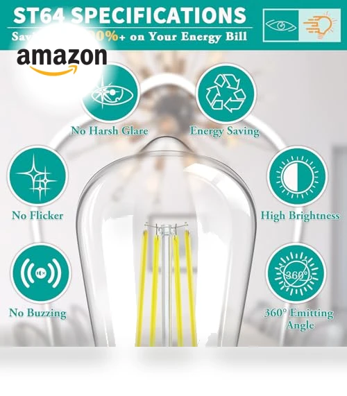 Vintage LED Edison Light Bulbs — Incandescent, Brightever
