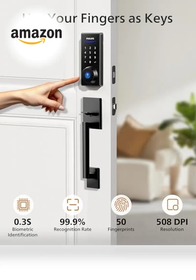 Wi-Fi Smart Lock with Handle — Smart Home Security, Philips