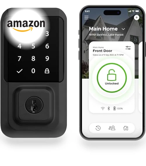 Wi-Fi Smart Lock with Touchscreen Keyless Entry — Deadbolts, Kwikset