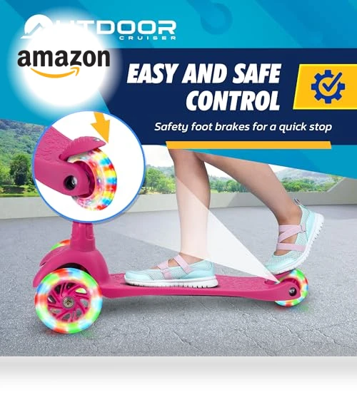 3-Wheel Kids Scooter — Push Scooters, OutdoorCruiser