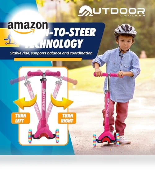 3-Wheel Kids Scooter — Push Scooters, OutdoorCruiser