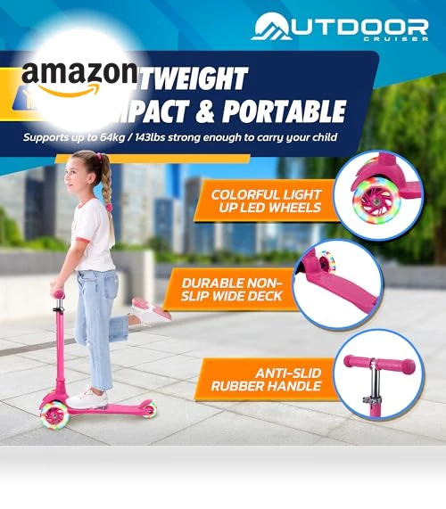 3-Wheel Kids Scooter — Push Scooters, OutdoorCruiser