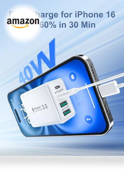 40W 4-Port USB C Wall Charger — Chargers, BECHAGE
