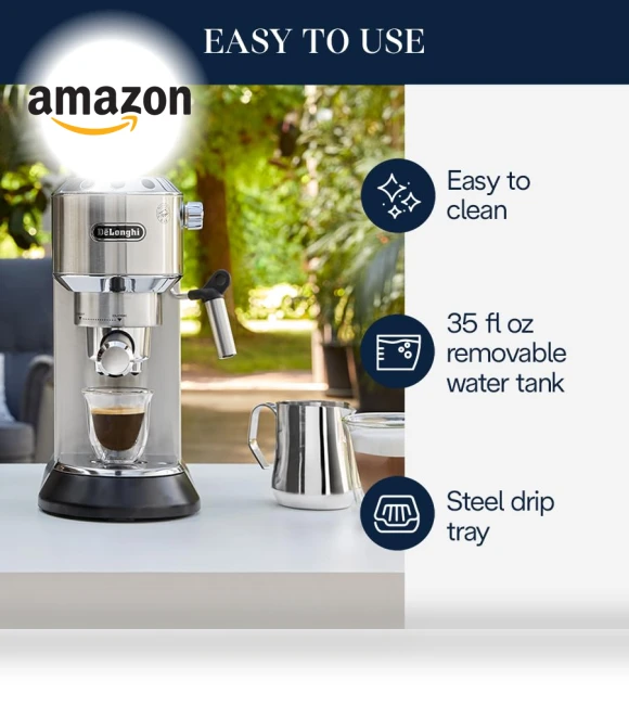 Dedica Espresso Machine — Coffee & Espresso Combos, De'Longhi