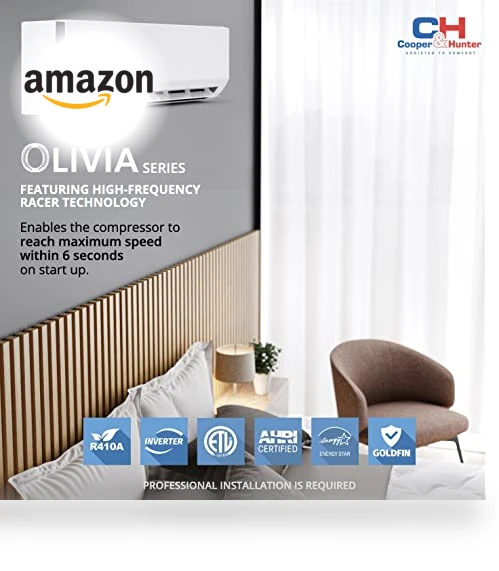 Dual Zone Wall Mount Ductless Mini Split A/C Air to Air Inverter Heater — Split-System, Cooper & Hunter