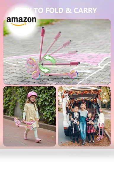 Kids Kick Scooter with LED Light Up — Push Scooters, Guwph