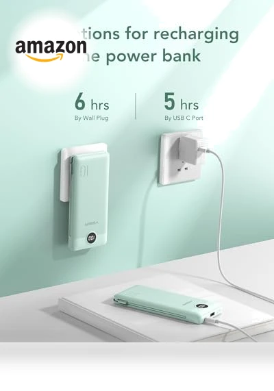Portable Charger with Built in Cables and Wall Plug — Chargers, VEGER