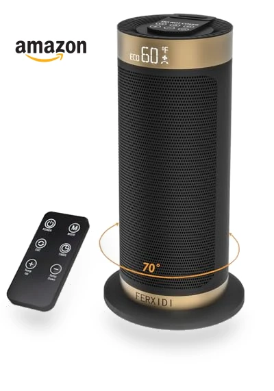 PTC Electric Desk Heater with Thermostat — Portable Heating Solutions, FERXIDI