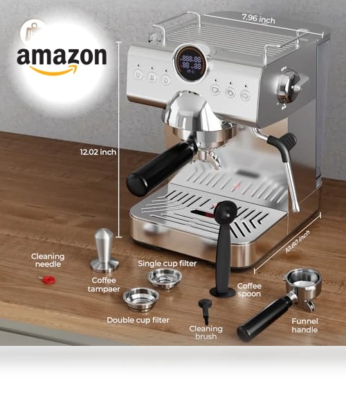 Semi-Automatic Espresso Maker with Milk Frother — Milk Frothers, Havato