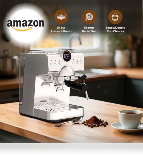 Semi-Automatic Espresso Maker with Milk Frother — Milk Frothers, Havato