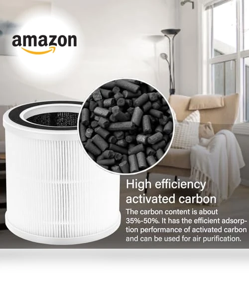 True HEPA Replacement Filter — Activated Carbon Air Purifiers, HOMFILBIT