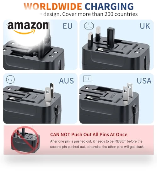Universal Worldwide Travel Adapter Fast Charger — Charging Solutions, NEWVANGA