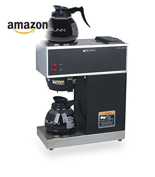 12-Cup Pourover Commercial Coffee Brewer with Upper and Lower Warmers and Two Glass Decanters — Coffee Makers, BUNN