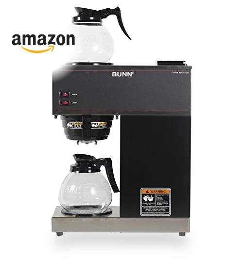 12-Cup Pourover Commercial Coffee Brewer with Upper and Lower Warmers and Two Glass Decanters — Coffee Makers, BUNN