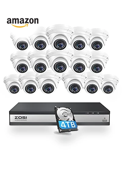 16 Channel 4K POE Security Camera System — Outdoor Security Cameras, ZOSI