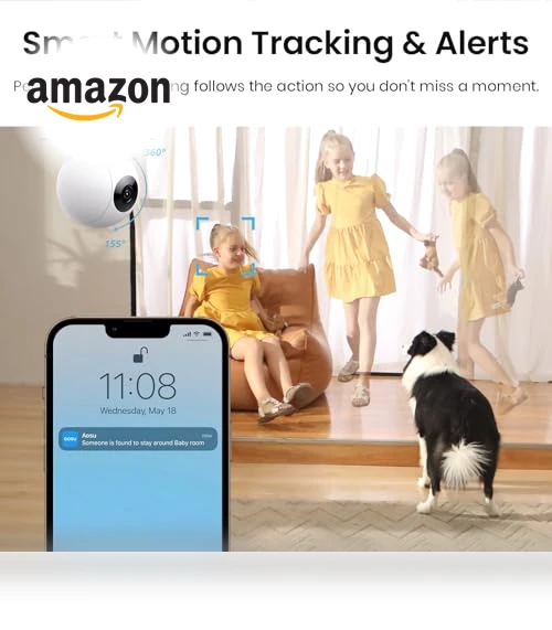 2K Security Camera Indoor — Baby Monitors, AOSU