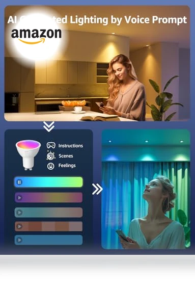 AI GU10 Smart Bulb - RGBCW Dimmable Color Changing LED Bulbs — LED, Lepro