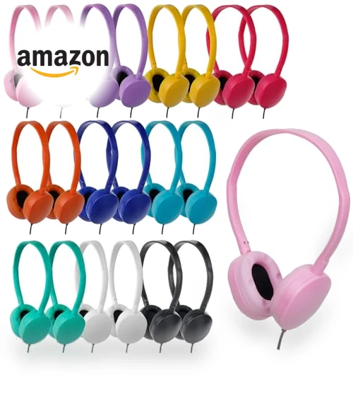 Bulk Wired Headphones for Classroom — Over-Ear Headphones, ZNXZXP