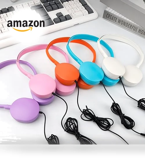 Bulk Wired Headphones for Classroom — Over-Ear Headphones, ZNXZXP
