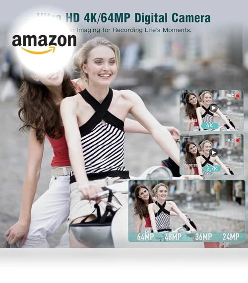 Compact Portable 4K Digital Camera — Compact Digital Cameras, Fansbe Smart