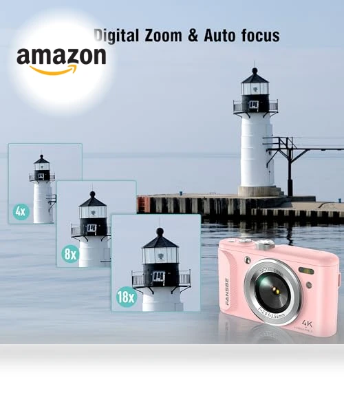 Compact Portable 4K Digital Camera — Compact Digital Cameras, Fansbe Smart
