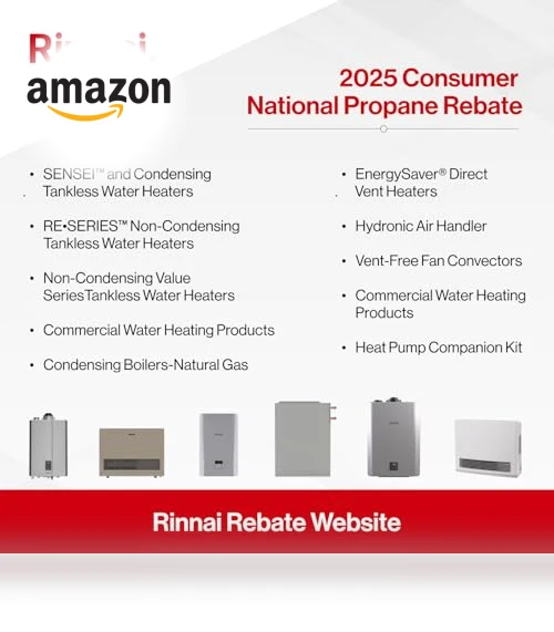 Condensing Smart Sense Tankless Water Heater — Portable Heating Solutions, Rinnai