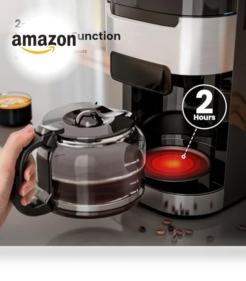 Drip Coffee Maker with Built-in Grinder — Electric Blade Coffee Grinders, Electactic