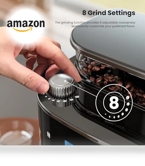 Drip Coffee Maker with Built-in Grinder — Electric Blade Coffee Grinders, Electactic