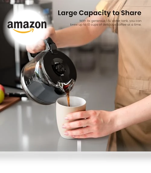 Drip Coffee Maker with Built-in Grinder — Electric Blade Coffee Grinders, Electactic