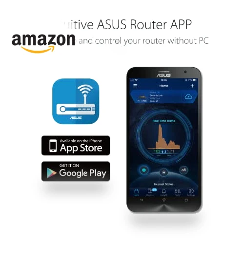 Dual Band WiFi 6 Extendable Router — Routers, Asus