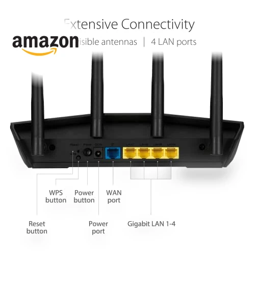 Dual Band WiFi 6 Extendable Router — Routers, Asus