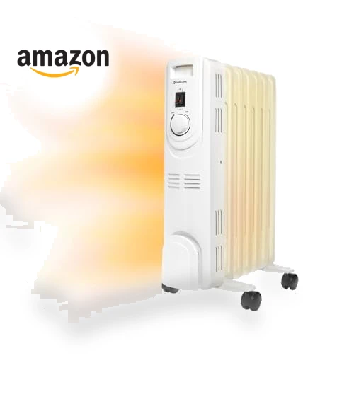 Electric Oil-Filled Radiant Radiator Space Heater — Portable Heating Solutions, Comfort Zone