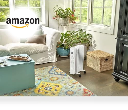 Electric Oil-Filled Radiant Radiator Space Heater — Portable Heating Solutions, Comfort Zone