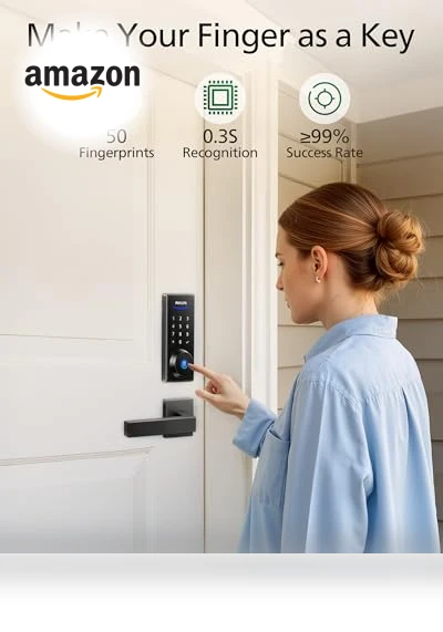 Fingerprint Keyless Entry Door Lock — Electromagnetic Security Locks, Philips